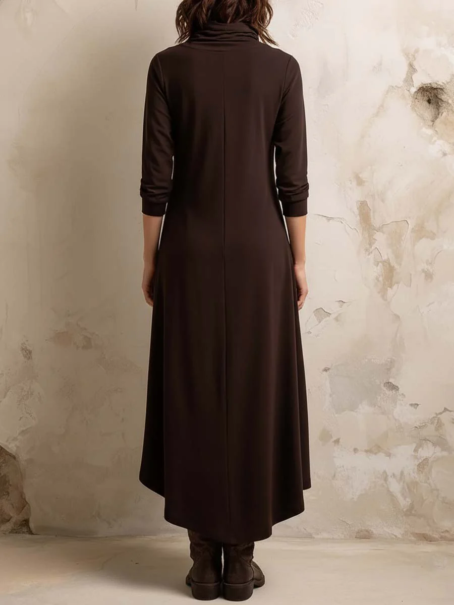 Boho-Inspired Midi Dress With Side Button Placket - Image 6