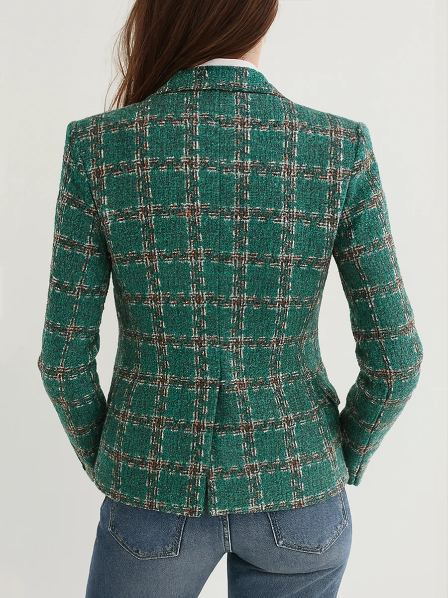 Vintage Plaid Blazer - Image 2