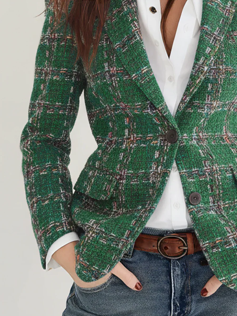 Vintage Plaid Blazer - Image 7