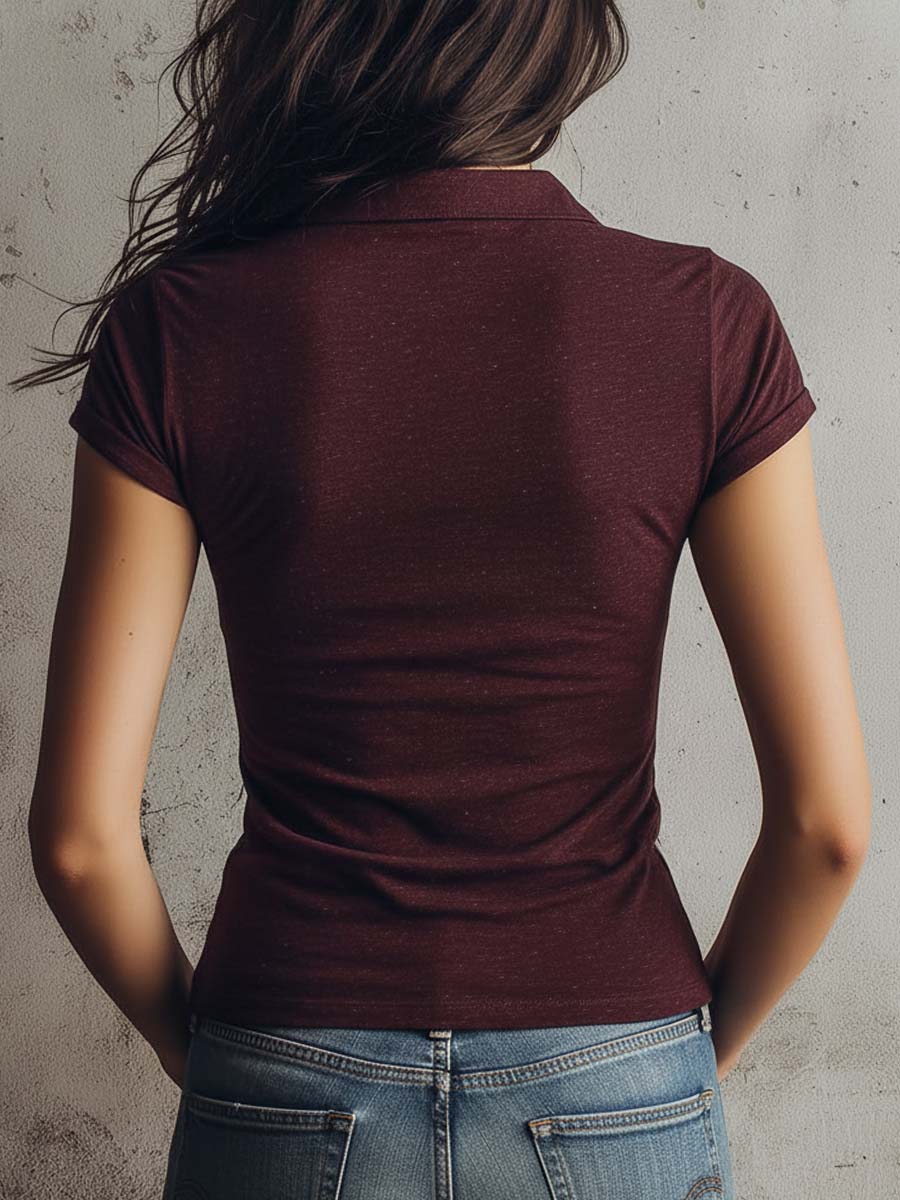 Classic Zip-Neck Snow-Wash Knit Top - Image 3