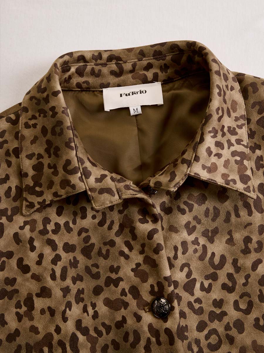 Vintage Leopard Print Eco-suede Jacket - Image 4
