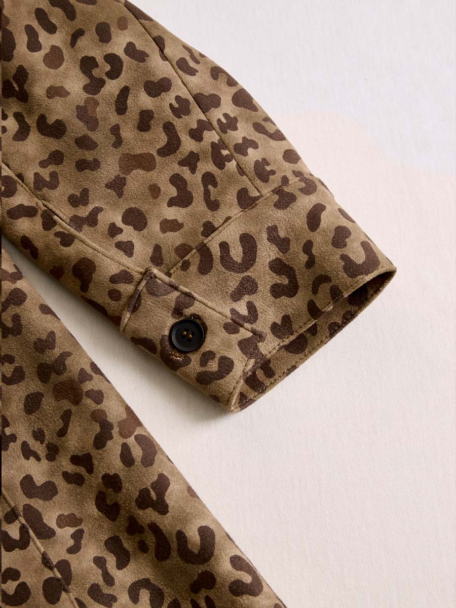 Vintage Leopard Print Eco-suede Jacket - Image 8